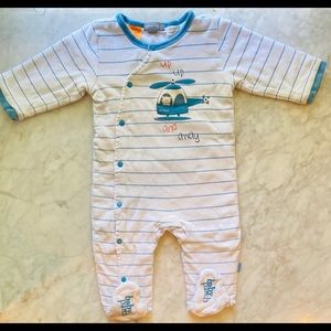 12-18M Pumpkin Patch One Piece Footed Overall
